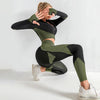 3-Piece Women's Seamless Yoga Set – Sports Bra, Crop Top & Leggings