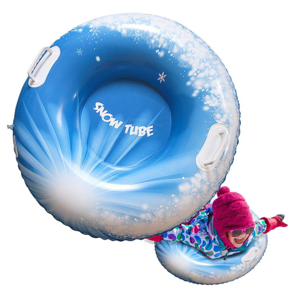 Inflatable Snow Sledding Tube with Dual Handles