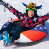 Heavy Duty Winter Adults / Kids Round Inflatable Saucer Snow Tube Sled