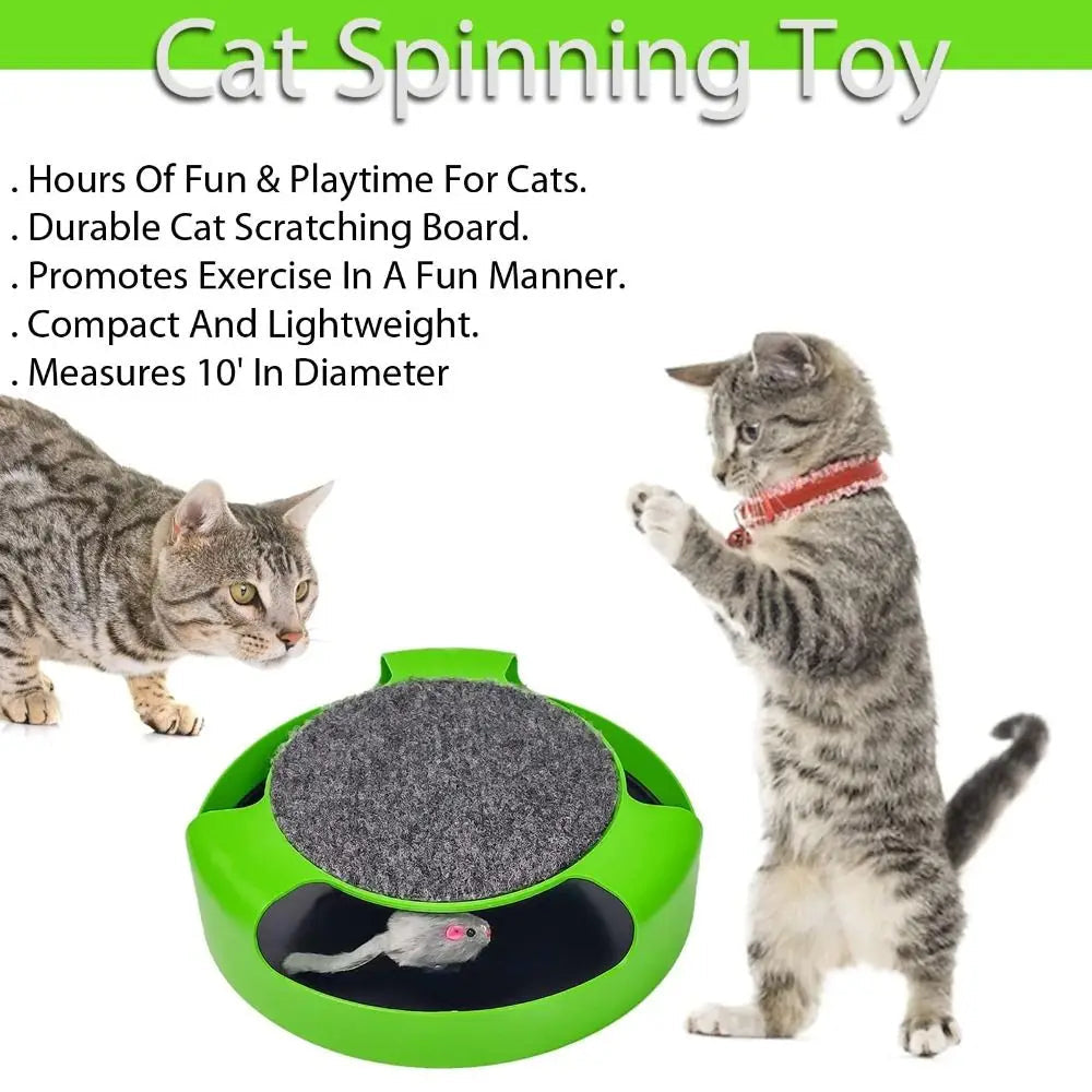 Interactive Cat Toy with Rotating Toy Mice for Cats