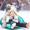 Inflatable Snow Sledding Tube with Dual Handles