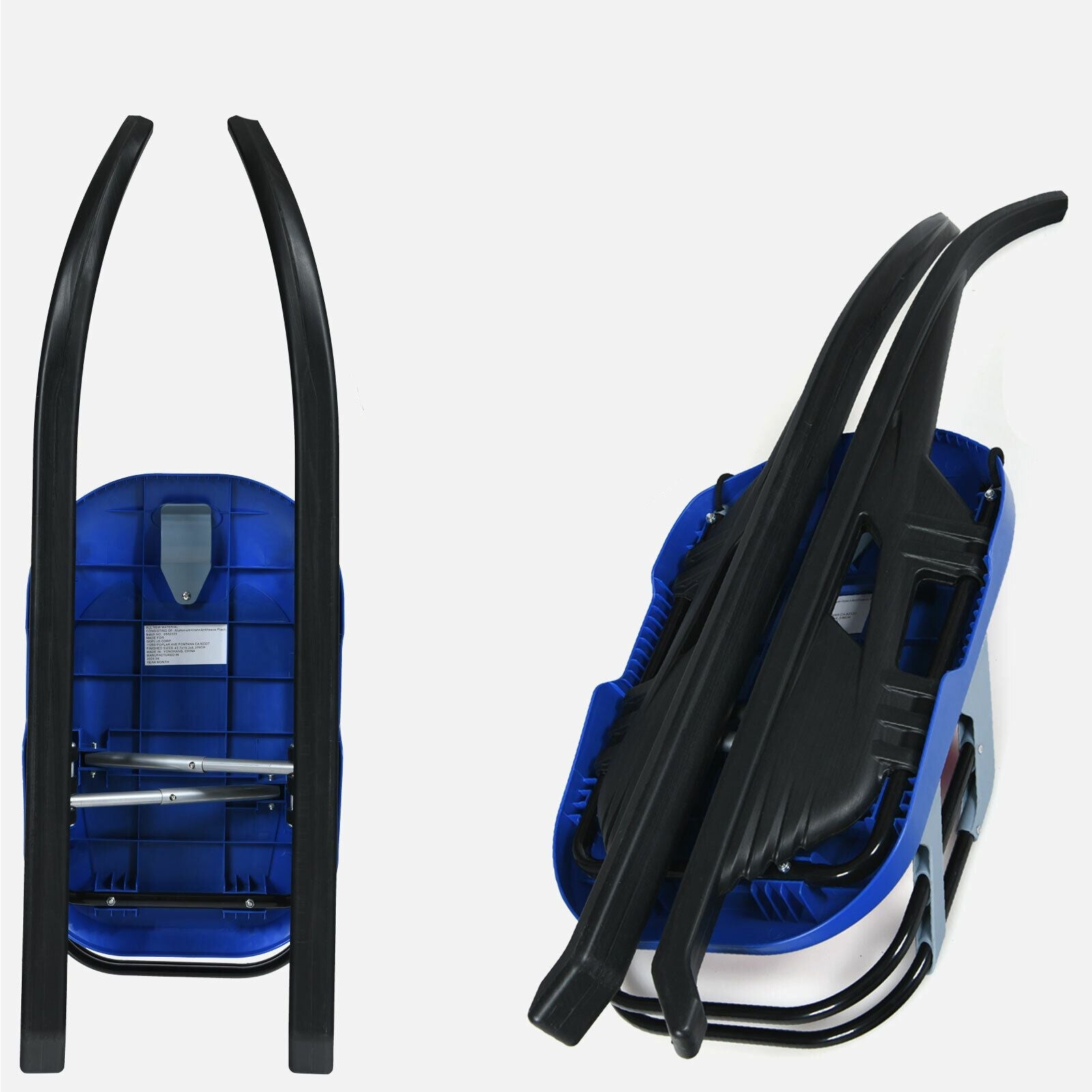 Premium Winter Kids Folding Plastic Pull Snow Slider Ice Sled