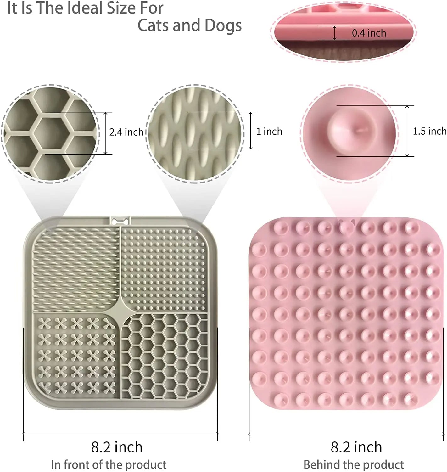 2pcs Dog Lick Mat with Suction Cups – Slow Feeder and Anxiety Relief