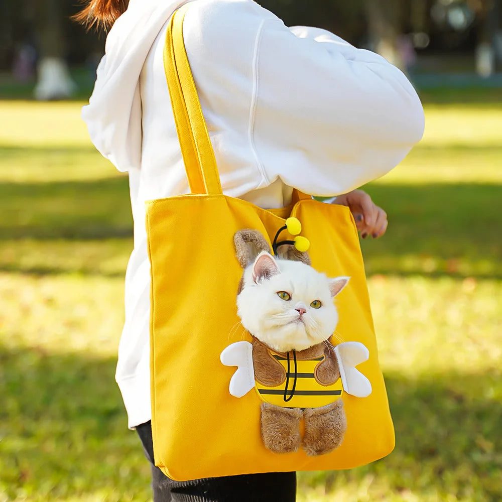 Stylish Cat Carrier Bag | Breathable Travel Pet Carrier