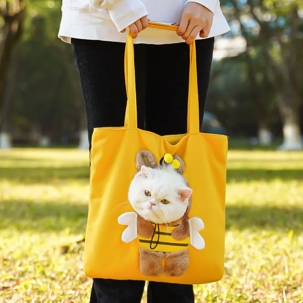 Stylish Cat Carrier Bag | Breathable Travel Pet Carrier